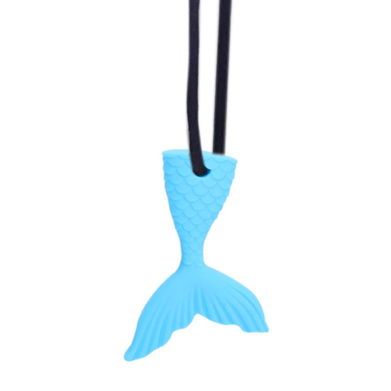 Vòng Cổ Lục Lạc Hình Đuôi Cá Bằng Silicone Có Thể Nhai Được Cho Bé Sơ Sinh