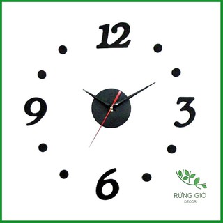 Decal mika nổi hình đồng hồ dán trang trí- chạy tốt bằng pin con thỏ