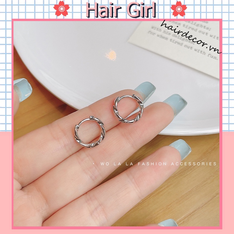 Bông tai bằng đồng phong cách Hàn Quốc đơn giản thời trang