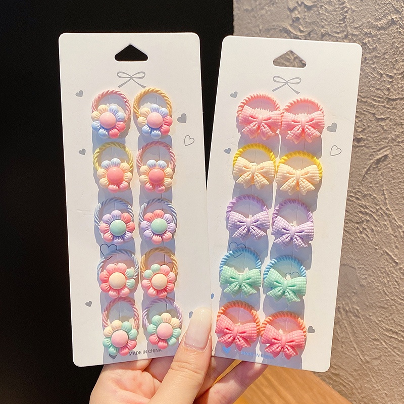 Dây Cột Tóc Cao Su Kiểu Hàn Quốc Dễ Thương Cho Bé Gái