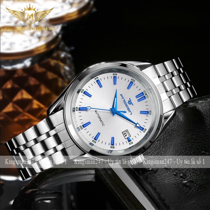 Đồng hồ cơ nam chính hãng Fngeen 6612 automatic tự động, dây thép không gỉ, thời trang cao cấp giá rẻ