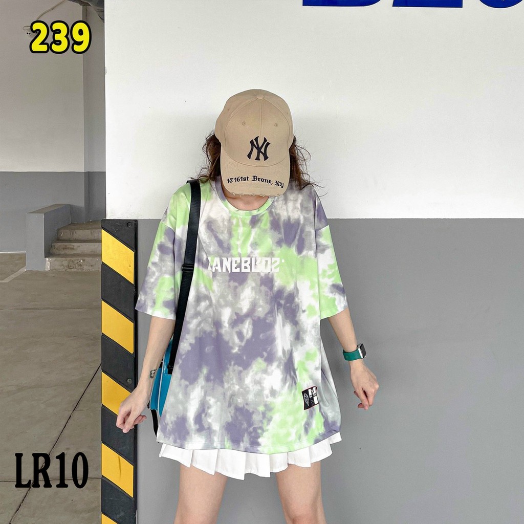 Áo thun loang màu 𝑭𝒓𝒆𝒆𝒔𝒉𝒊𝒑 Áo phông unisex LR10 vải cotton xượt poli co giãn thấm hút tốt, không xù lông