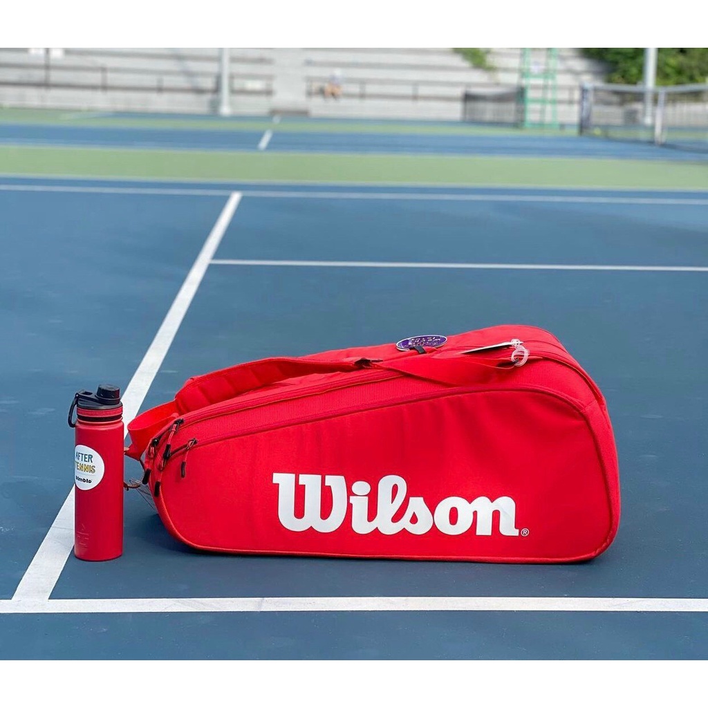 Bao vợt wilson super tour 2 ngăn tennis bag red