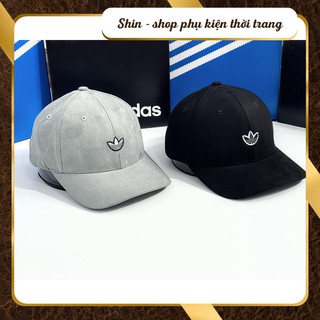 Mũ lưỡi trai nam nữ (Nón kết nam thể thao) cao cấp cá tính chất liệu da lộn  màu đen xám năng động - Shin Shop