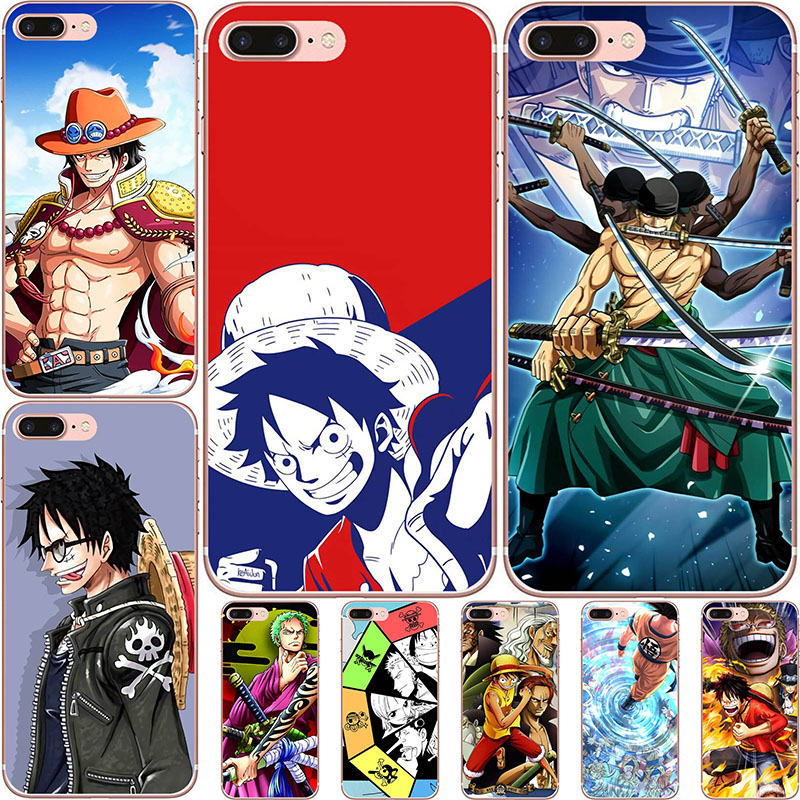 Fashion One Piece Cartoon Case For Iphone 7S 7 Plus iPHONE 8 Plus Luffy Roronoa Zoro Soft Shell
