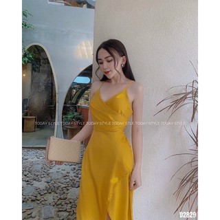 ĐẦM MAXI DÂY LƯNG XẺ TÀ