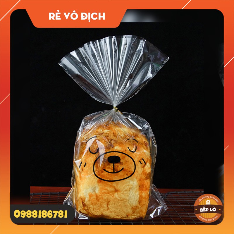 Túi đựng bánh mì, bánh quy, Panettone kèm dây cột - set 10 túi