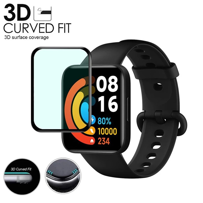 Kính Cường Lực 3D Bảo Vệ Màn Hình Đồng Hồ Thông Minh Redmi Watch 2