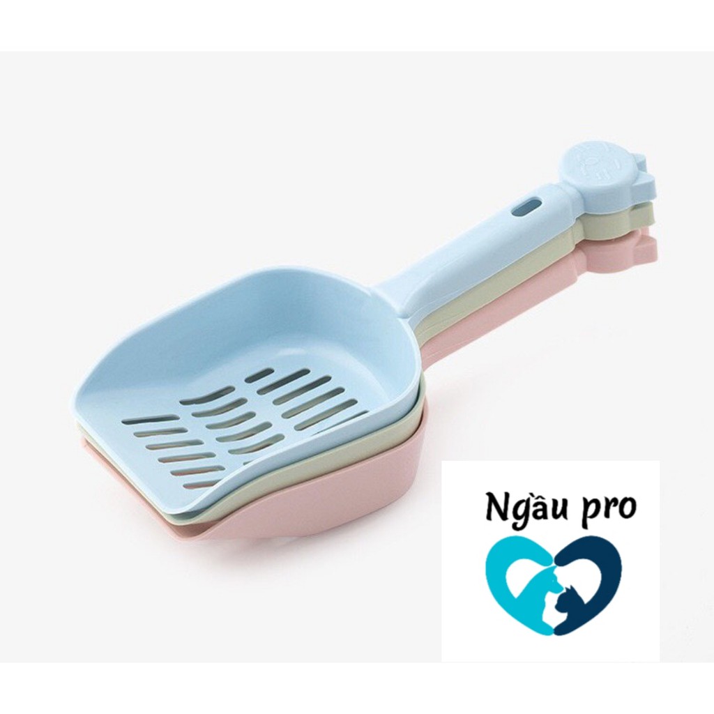 Xẻng xúc cát vệ sinh mèo bằng nhựa giá rẻ, Xẻng đầu mèo NGAUPET