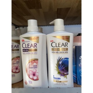 Dầu gội Clear tinh dầu 650g hương oải hương