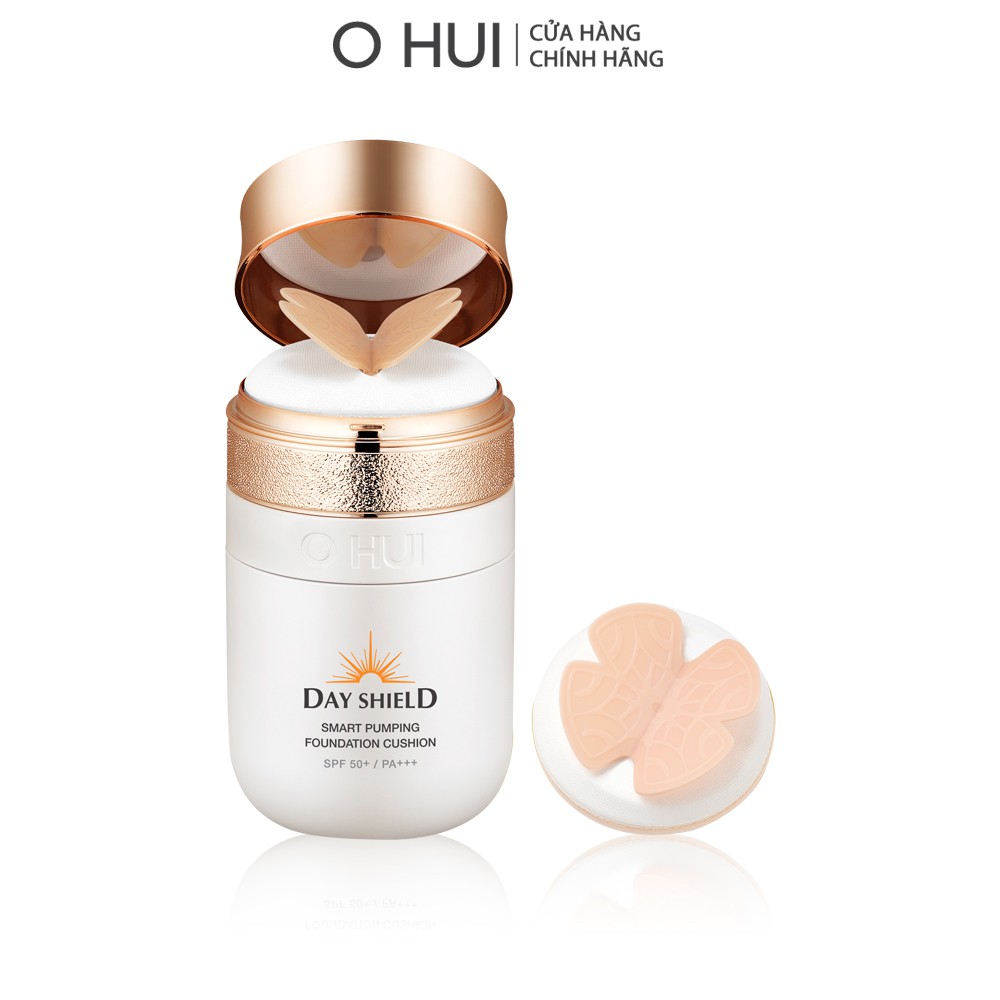 Phấn nước chống nắng che khuyết điểm OHUI Day Shield Smart Pumping Foundation Cushion SPF50+ Pa+++ 30ml