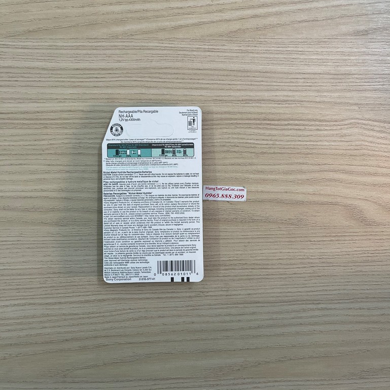 Pin sạc Sony Cycle Energy 1.2V cỡ AAA dung lượng 4300mAh cao cấp bền bỉ