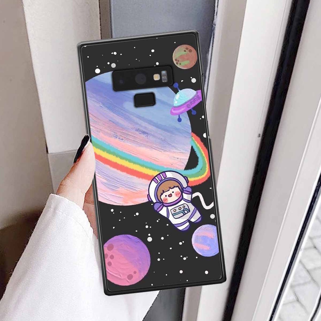 Ốp Samsung Note 9 in hình vũ trụ, phi hành gia bầu trời cute dễ thương