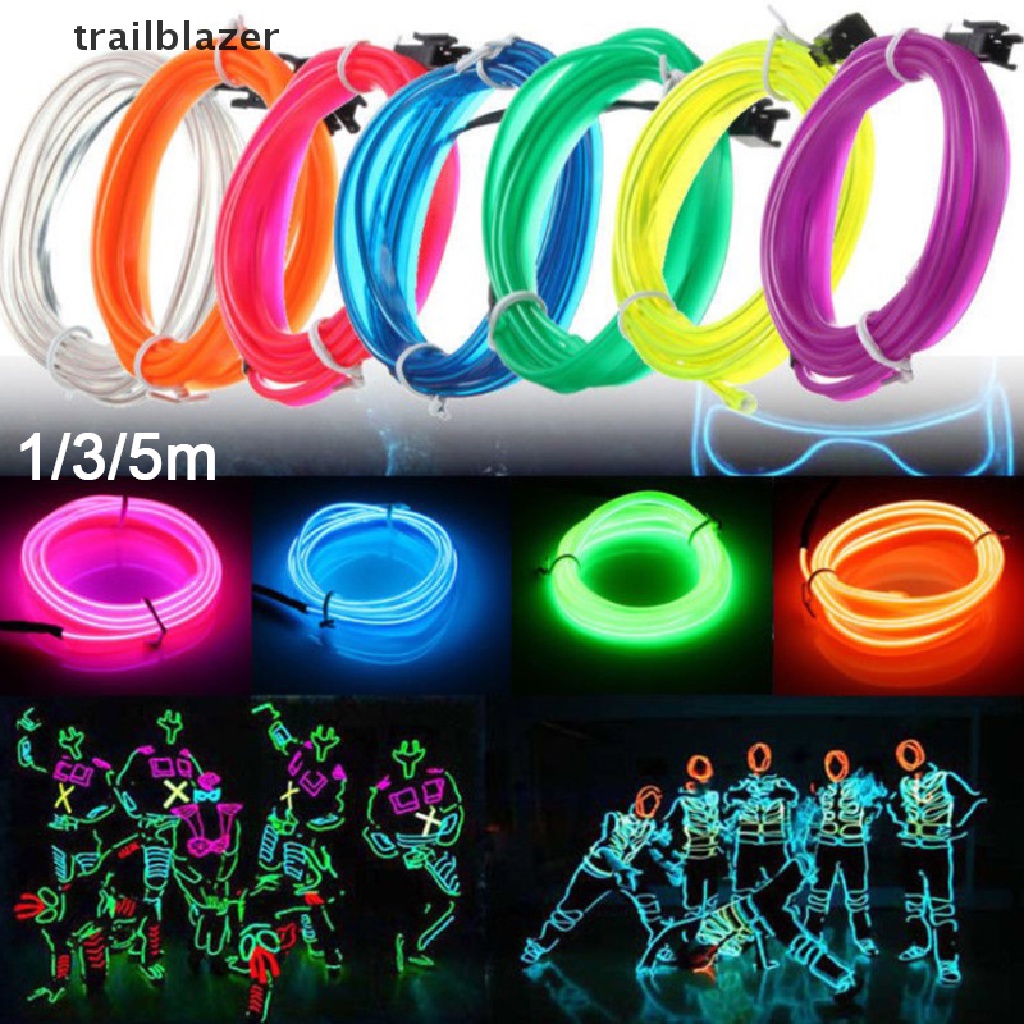 trailblazer 1/3/5M Glow Wire Cable LED Neon  DIY Costume Clothe Luminous Car Light Party Dec UIO