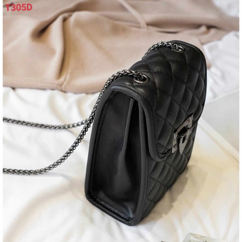 Túi đựng điện thoại ♥️ MẪU MƠI ♥️ Túi mini xách đeo chéo Nữ Khóa nhọn Tim đen Chất da mềm