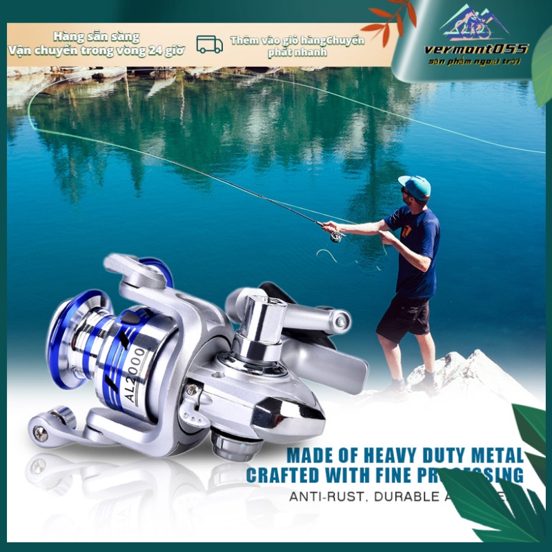 Hàng Hot Nước mặn Kim loại nước ngọt Hạng nặng Đúc nhẹ Máy quay đánh cá Phụ kiện phụ kiện Hàng giao ngayVermont055