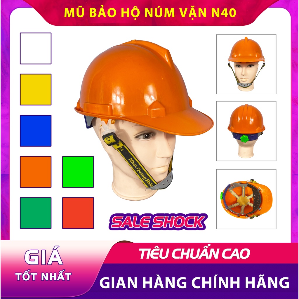 Mũ bảo hộ lao động, Nón bảo hộ lao động cho công nhân, kĩ sư, chất lượng cao có tem kiểm định