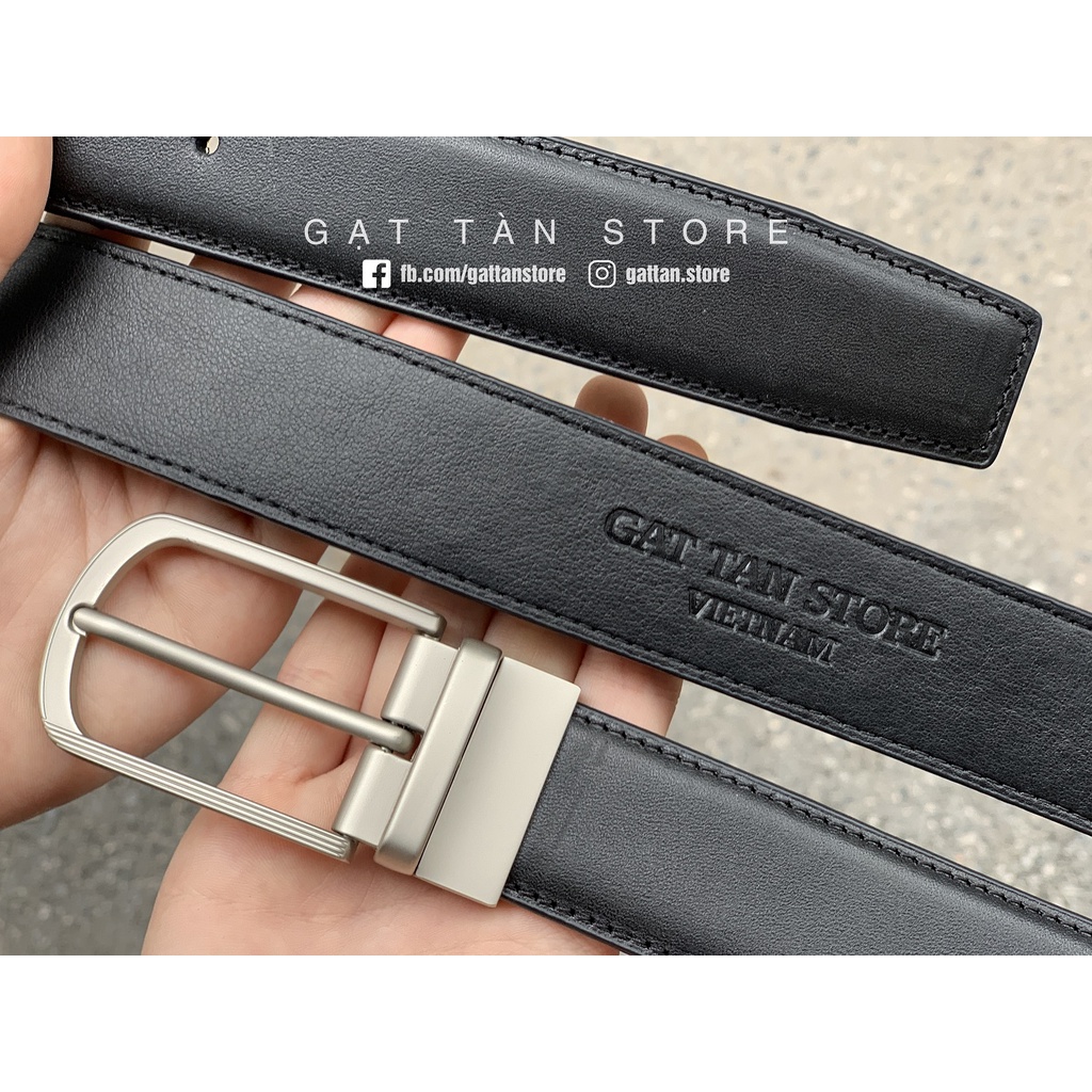 Thắt lưng nam da bò nguyên miếng - Dây nịt da nam cao cấp Gạt Tàn Store