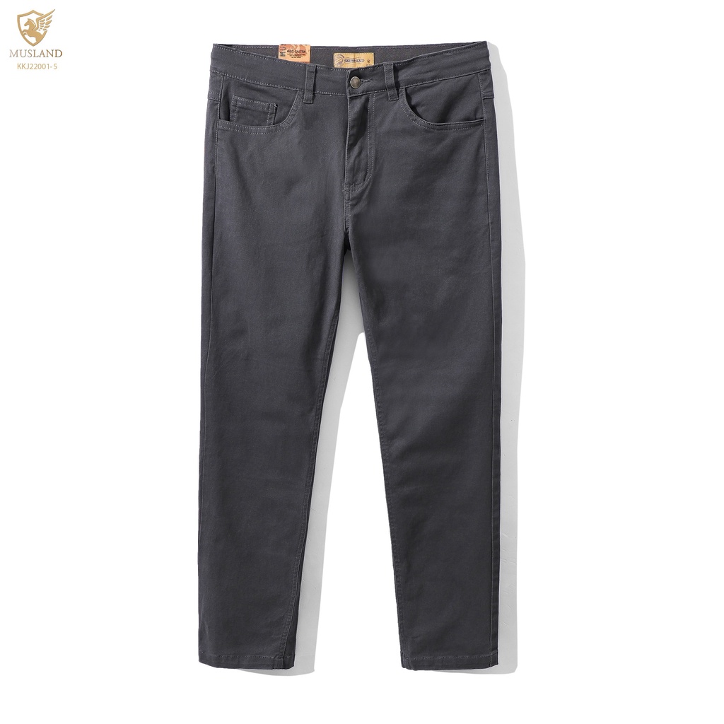 Quần Kaki Nam Màu Xám Túi Ngang Dáng Jeans Chất Vải Co Giãn Trẻ Trung QKML1