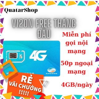 {V120n 4gb/ngày} SIM VIETTEL 4G / 120GB DATA tốc độ cao - FREE gọi nội mạng, Ngoại mạng 50p