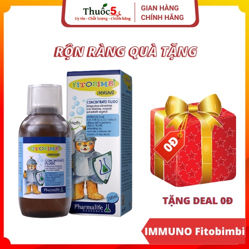 [GIÁ GỐC] IMMUNO fitobimbi - Thảo dược tăng đề kháng cho bé yêu - Chai 200ml