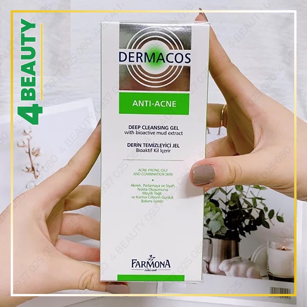 Sữa Rửa Mặt Dermacos Sạch Sâu, Ngừa Mụn - Anti Acne Deep Cleansing Gel 150Ml