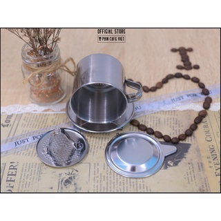 Phin pha cà phê inox 430 size 7 đế rời [Khách khắc logo vui lòng liên hệ shop trước khi đặt hàng]