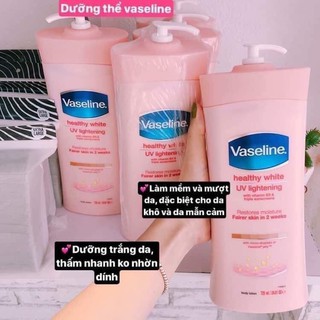 Sữa dưỡng thể Mỹ USA Vaseline Healthy White UV Lightening 725ml