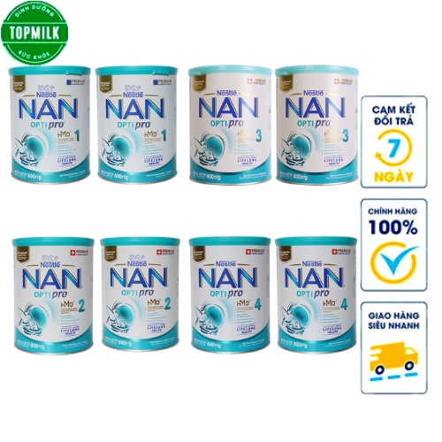 Sỉ 1 thùng  Nan Nga số 1, 2, 3, 4 hộp 800g