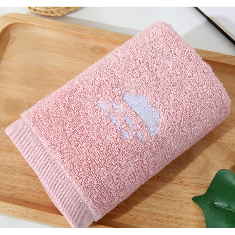 Khăn tắm cotton thêu hình thời tiết siêu mềm mịn 70x140 - Thích hợp cho cả trẻ nhỏ và người lớn