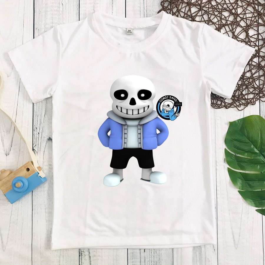 Áo thun bé trai hình Sans - Undertale