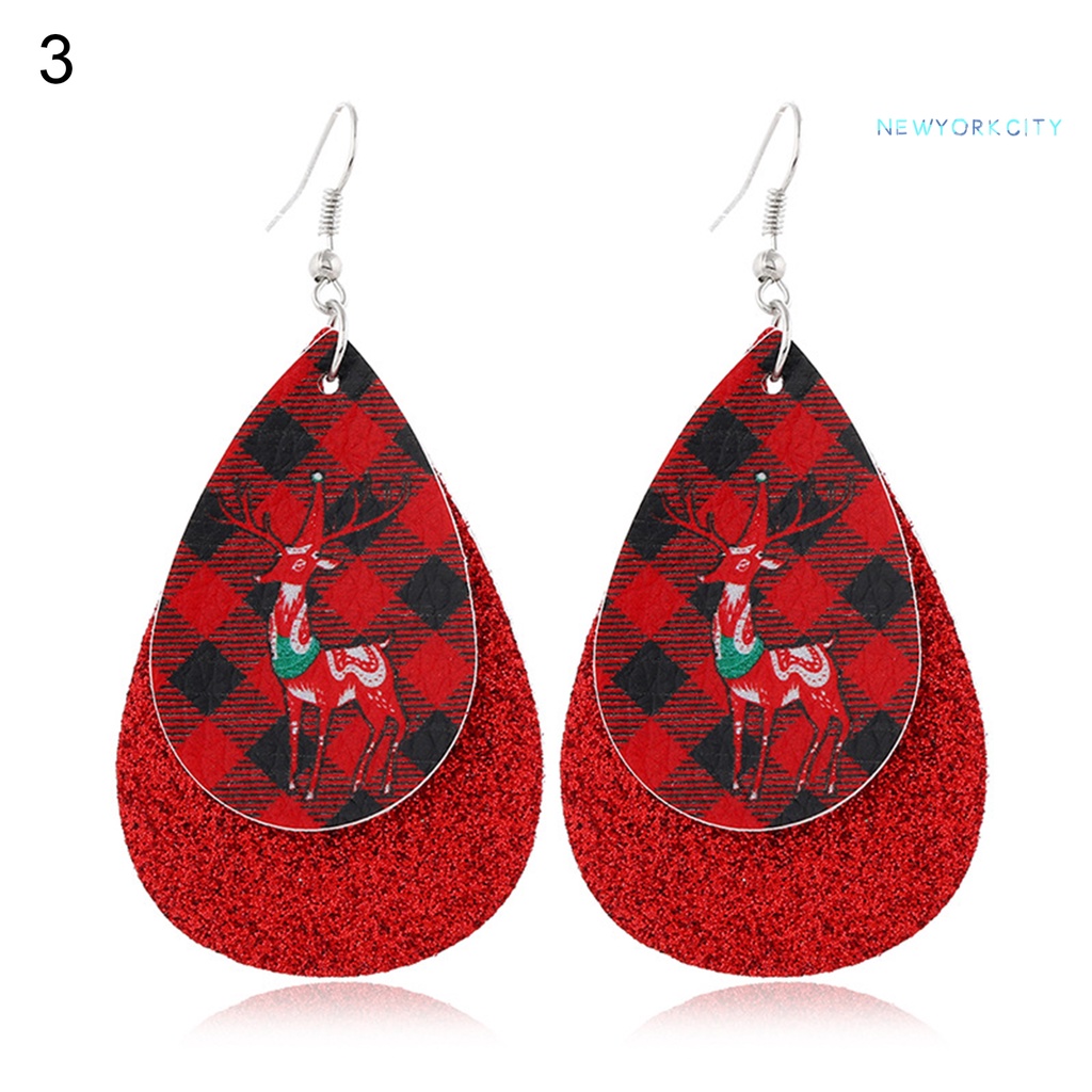 Khuyên Tai Da Giả Hình Ông Già Noel / Người Tuyết / Tuần Lộc Giáng Sinh