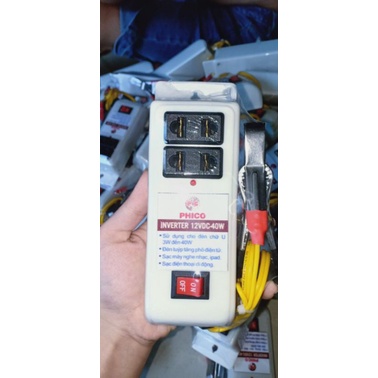 Bộ kích điện 12v lên 220v 40w- Chuyển đổi điện từ 12V sang 220V sử dụng cho chiếu sáng đèn, quạt, sạc điện thoại