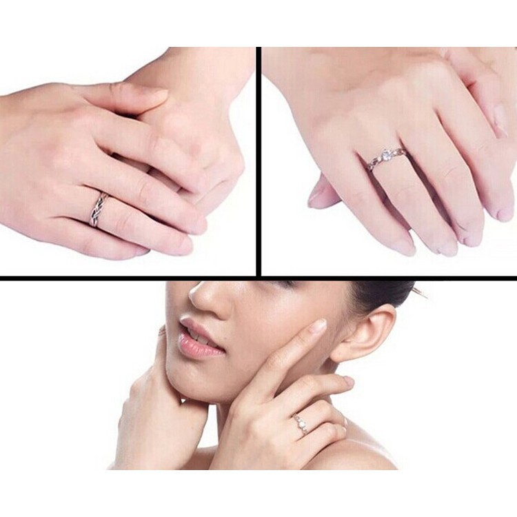 Nhẫn xi bạc hình trái tim cho cặp đôi