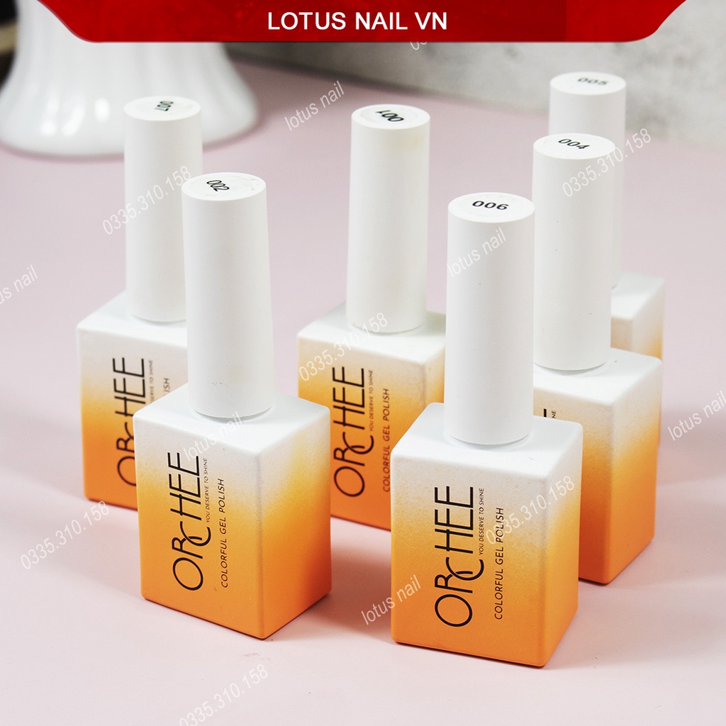 Set sơn gel Orchee 7 màu nâu đặc biệt hot trend chính hãng - tặng kèm bảng màu