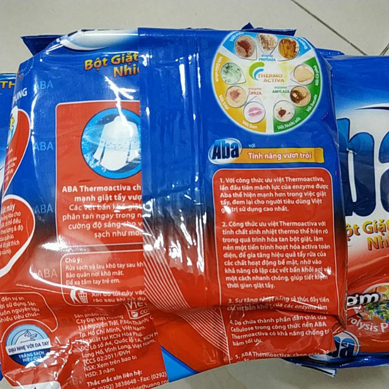 COMBO 3 GÓI BỘT GIẶT NHIỆT ABA SẠCH TINH TƯƠM 400G