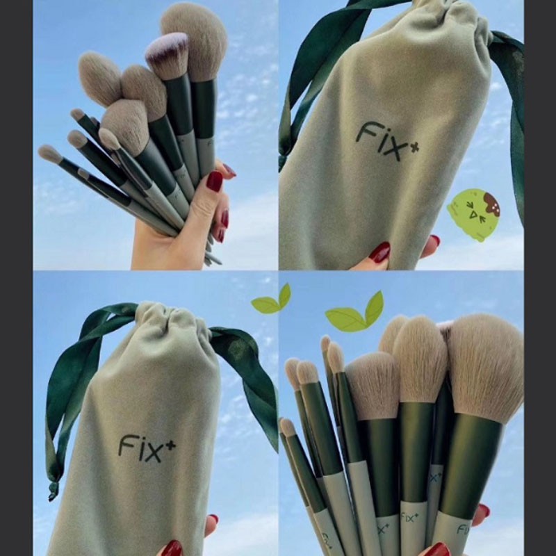 Bộ 13 Cọ Trang Điểm Fix+ Chuyên Nghiệp Kèm Túi Đựng Có Dây Rút
