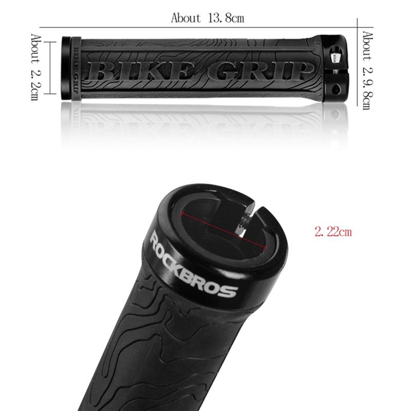 Vỏ bọc tay lái xe đạp ROCKBROS bằng cao su TPR 3D chống trượt