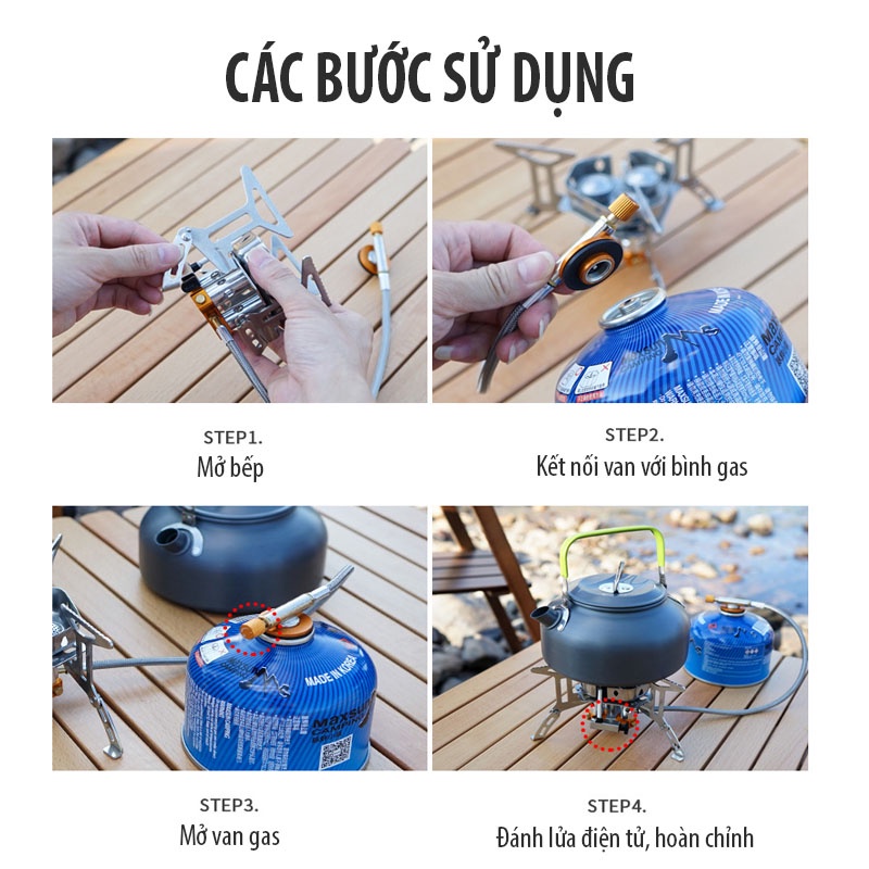 Bếp Ga Mini Gấp Gọn Dã Ngoại Cắm Trại, Bếp Gas Du Lịch Dã Ngoại