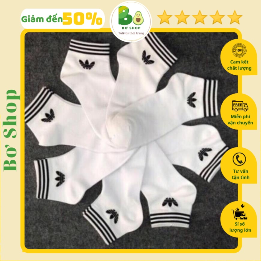 Vớ Adidas -Tất Nam Nữ Unisex - Vớ Adidas Cổ Thấp Cao Cấp Cực Đẹp Dễ Chịu