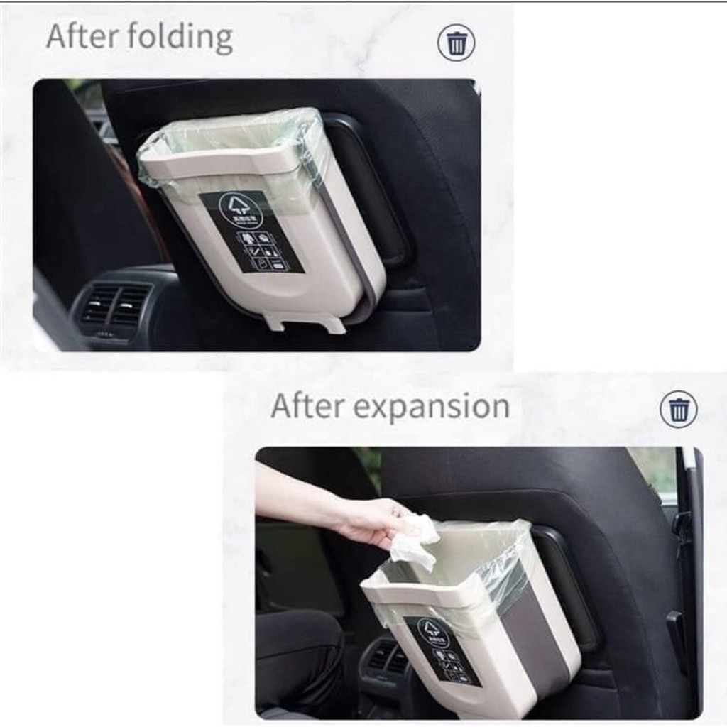 Thùng Rác Gấp Gọn Thông Minh Cao Cấp, Thùng Rác Gài Cánh Tủ Có thanh Gạt Tiện Lợi