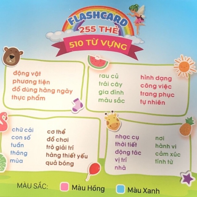 Máy đọc thẻ FlashCard cho bé học Tiếng Anh với 112 thẻ 224 chủ đề/ 255 thẻ 510 chủ đề - TiNa’s House