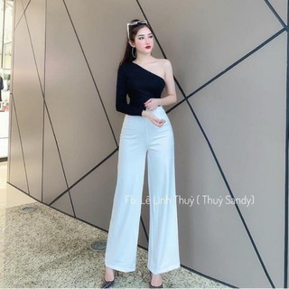 Quần ống rộng culottes xuông khóa giữa chất tuyết mưa vitek_mã C35