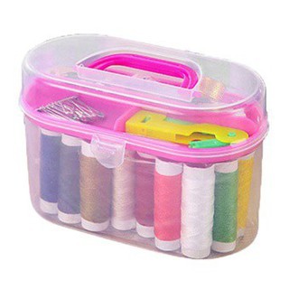 Bộ kim chỉ may vá đa năng 45 món kèm hộp đựng trong suốt