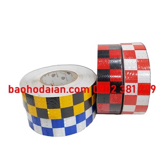 Băng keo phản quang chuyên dụng caro 5cm x 45m