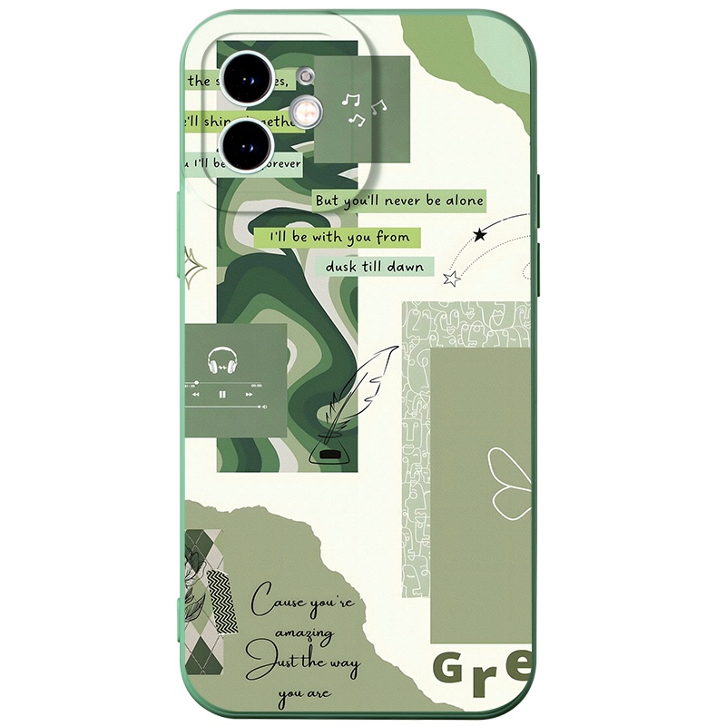 Ốp lưng JURSUE mềm viền vuông hình dễ thương đẹp cho iPhone 13 12 11 Pro Max SE 2020 X XR XS 8 7 ip 6S 6 Plus Y2037