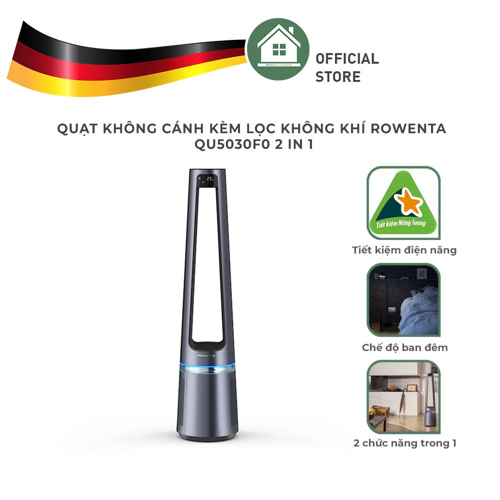 Quạt Không Cánh Kèm Lọc Không Khí Rowenta QU5030F0 2 In 1 - Nhập Khẩu Từ Đức