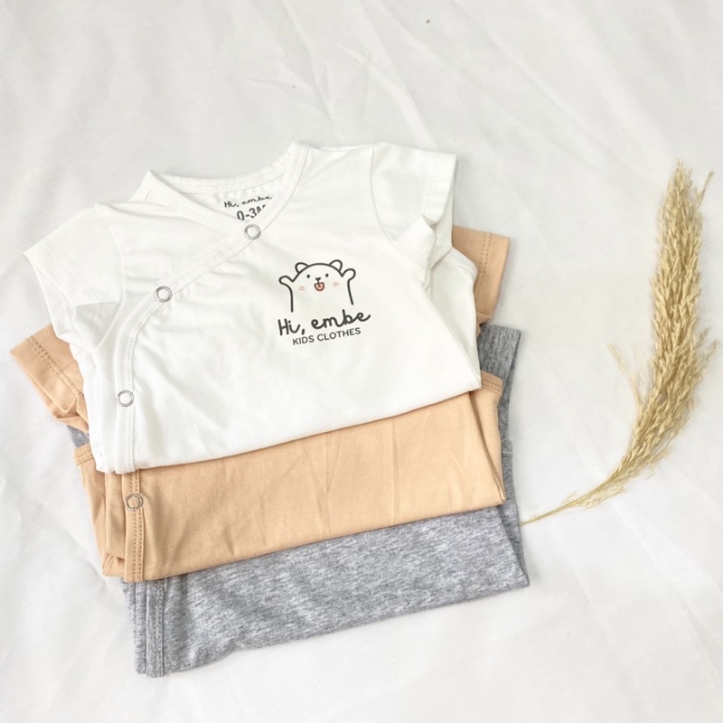 MADE IN VIET NAM Cotton 100% Set quà tặng Body suit chip cho bé sơ sinh bé gái bé trai
