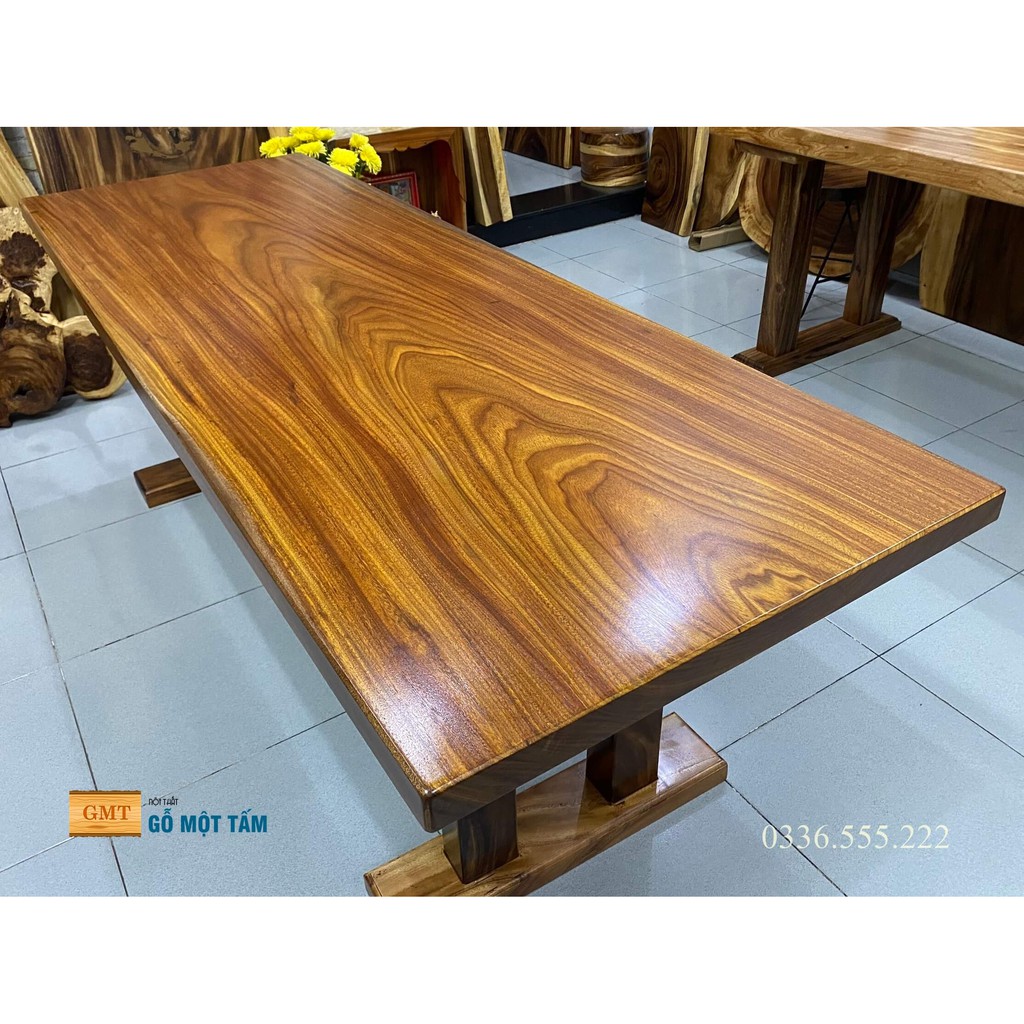 Mặt bàn gỗ nguyên tấm làm bàn làm việc dài 2m