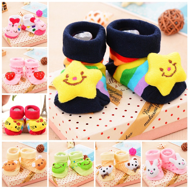 Vớ Cotton 3d Chống Trượt Dễ Thương Cho Bé Sơ Sinh